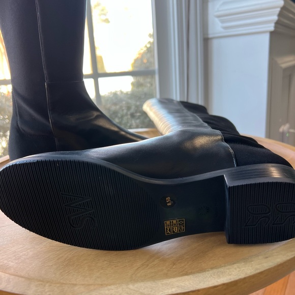 *New Stuart Weitzman the 5050 Boot / Black Leather Black Over-the-Knee Sz 8.5 - Picture 13 of 16